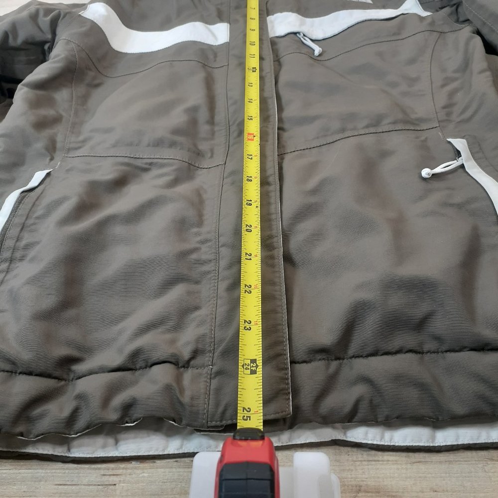 Women's The North Face HyVent Jacket Green and White (Missing Hood) - Med - Picture 8 of 12